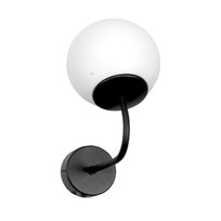 Kinkiet Ścienny Łazienkowy Led Nad Lustro Czarny z Białym Kloszem 1xe27 15-193 Gosti