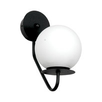 Kinkiet Ścienny Łazienkowy Led Nad Lustro Czarny z Białym Kloszem 1xe27 15-253 Lupia