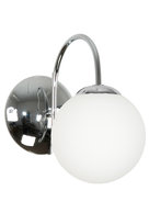 Kinkiet Ścienny Łazienkowy Nad Lustro Glamour Biała Kula Chrom 1xe14 Dorin 7-263