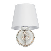 Kinkiet Ścienny Łazienkowy Nad Lustro Led Biały z Abażurem 1xe27 Retro Mette 9-893