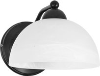 Kinkiet Ścienny Łazienkowy Nad Lustro Led Czarny Biały Klosz 1xe27 Ivo Negro 12-363