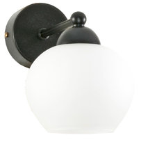 Kinkiet Ścienny Łazienkowy Nad Lustro Led Czarny Biały Klosz 1xe27 Salvatore Negro 11-593