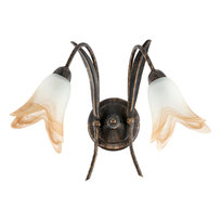 Kinkiet Ścienny Łazienkowy Nad Lustro Retro Vintage Stare Złoto 2Xe14 Markos Negro 10-774