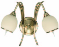 Kinkiet Ścienny Łazienkowy Vintage Retro Led Szklane Klosze Złoty 2xe14 Markos Ecru 114p