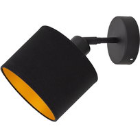 KINKIET ścienny LOFT mini ABAŻUR czarny złoty