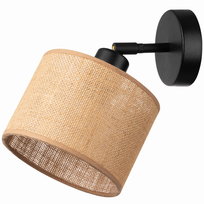 KINKIET ścienny RUSTYKALNY mini ABAŻUR JUTA beżowy