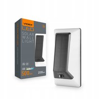 Kinkiet solarny ogrodowy Videx biały czarny zintegrowane źródło LED