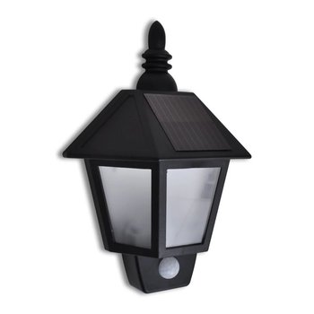 Kinkiet solarny VIDAXL, czarny, LED, 20x9,5x27,5 cm - vidaXL