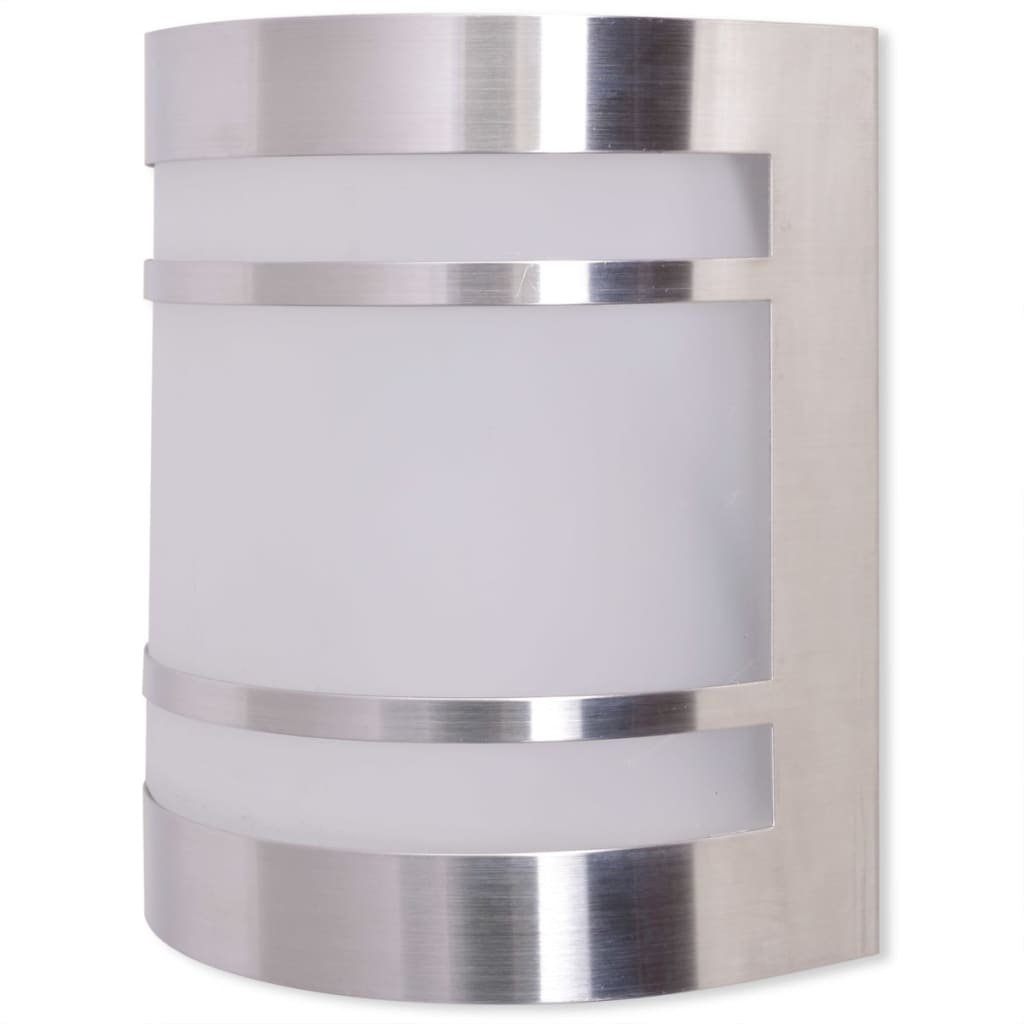 Kinkiet zewnętrzny VIDAXL, srebrny, E27, 14x10,5x16,5 cm