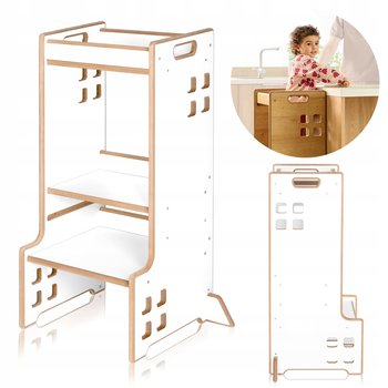 KITCHEN HELPER POMOCNIK KUCHENNY MONTESSORI + Biblioteczka 2w1 LIONELO CASS - Lionelo