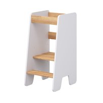 KITCHEN HELPER Pomocnik kuchenny regulowany biały-dąb craft złoty