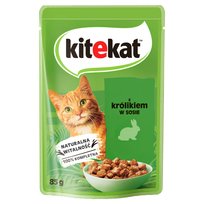 Kitekat z Królikiem w Sosie Saszetka 85g Mokra Karma Dla Dorosłych Kotów