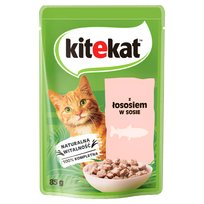Kitekat z Łososiem w Sosie Saszetka 85g Mokra Karma Dla Dorosłych Kotów