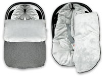 Kizia Mizia, Śpiworek 3w1 do wózka spacerówki gondoli fotelika 0-13 kg - - 75x40, szary