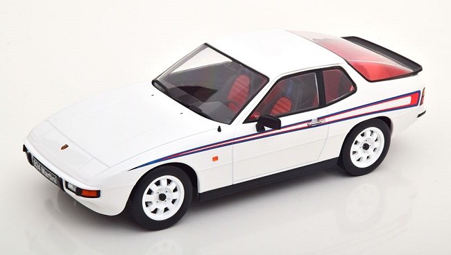 Фото - Машинка Porsche Kk-Scale  924 Martini 1985 White Red Blu 1:18 180722 