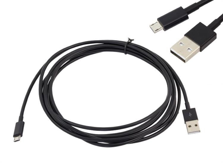 KK21F KABEL PRZEWÓD MICRO USB - USB 3M-Zdjęcie-0