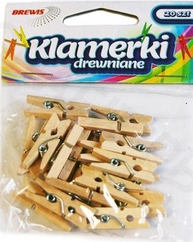 Klamerki Drewniane 45Mm 20 Sztuk Naturalne Brewis - Brewis