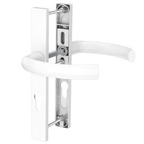 Klamka do drzwi JOWISZ 32 RAL 9016 / biała szyld prostokątny L92