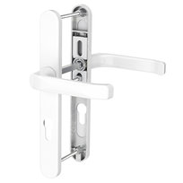 Klamka do drzwi SATURN 32 RAL 9016 / biała szyld owalny L92