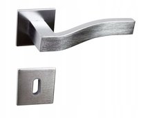 Klamka DOMINO do drzwi wewnętrznych chrom satyna na klucz zwykły