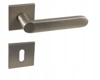 Klamka DOMINO do drzwi wewnętrznych satyna na klucz zwykły