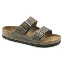 Klapki Birkenstock Arizona Soft Footbed Oiled Leather Regular damskie-męskie Faded Khaki na szeroką stopę olejowana skóra (1019313) - rozmiar 39 Birkenstock