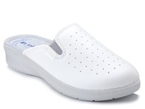 Klapki damskie białe medyczne sanitarne Inblu 50-34 skórzana wkładka-39