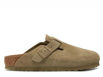 Klapki damskie Birkenstock 1025844 BOSTON LEVE NARROW Khakie Birkenstock