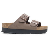 Klapki damskie Birkenstock 1027417 ARIZONA FLEX PLATFORM NARROW Brązowe Birkenstock