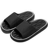 KLAPKI DAMSKIE LEKKIE PIANKOWE BASENOWE BUTY PLAŻOWE NA PLAŻĘ BASEN 38/39 KOLOR CZARNY