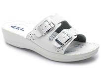 Klapki damskie medyczne sanitarne białe żelowe Inblu VR-06B-37