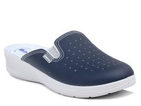 Klapki damskie medyczne sanitarne Inblu 50-34 skórzana wkładka granatowe-35