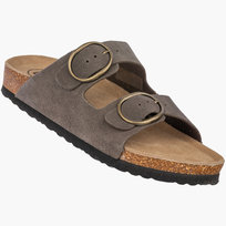 Klapki Damskie Skórzane Buty Casual Zamszowe Korkowe Szare FILIPPO 36 FILIPPO