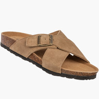 Klapki Damskie Skórzane Buty Casual Zamszowe Z Klamrą Korkowe Brązowe FILIPPO 38 FILIPPO