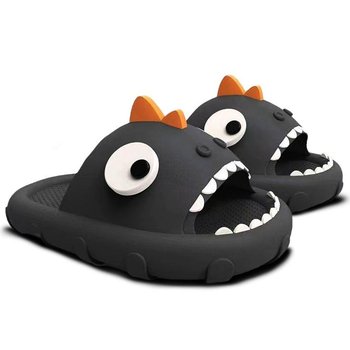 Klapki Gumowe Męskie Damskie Pirania Czarne Piankowe Ogrodowe Basenowe Domowe Lekkie Wygodne Stylowe Modne 40/41 - Permani