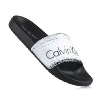 Klapki Męskie Calvin Klein Modne Młodzieżowe Basenowe Piankowe Gumowe Ogrodowe Domowe Lekkie Wygodne Czarne Black 42 Calvin Klein