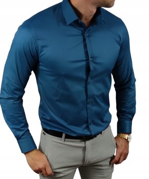 Klasyczna koszula slim fit kolor morski elegancka ESP06 - XL - Espada