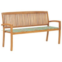 Klasyczna ławka drewniana z poduszką, 159x57,5x90  / AAALOE