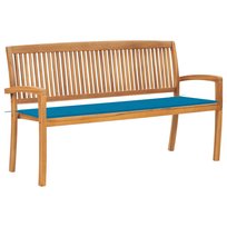 Klasyczna ławka drewniana z poduszką, 159x57,5x90c / AAALOE