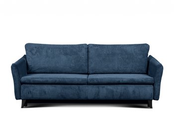 Klasyczna sofa 3 osobowa sztruks jasny granatowy TENUS - Konsimo