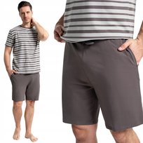 KLASYCZNA WYGODNA PIŻAMA MĘSKA BAWEŁNIANA KRÓTKI RĘKAW I SPODENKI MORAJ L PATT 1