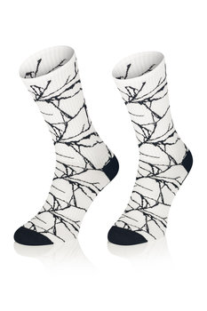 Klasyczne skarpetki Toes and More – White Black Stripes 39-42 - Toes and More