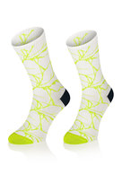 Klasyczne skarpetki Toes and more White Lime Stripes 39-42