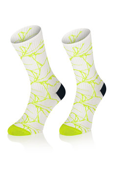 Klasyczne skarpetki Toes and more White Lime Stripes 39-42 - Toes and More