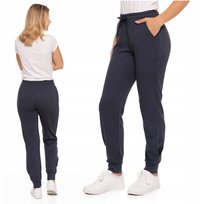 Klasyczne Spodnie Dresowe Damskie Grafitowe Wygodne Wiązane MORAJ S