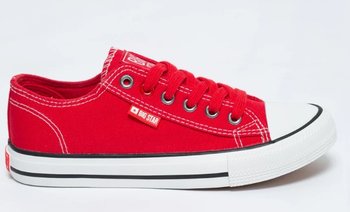 Klasyczne trampki męskie niskie czerwone JJ174609 R41 - Big Star Shoes