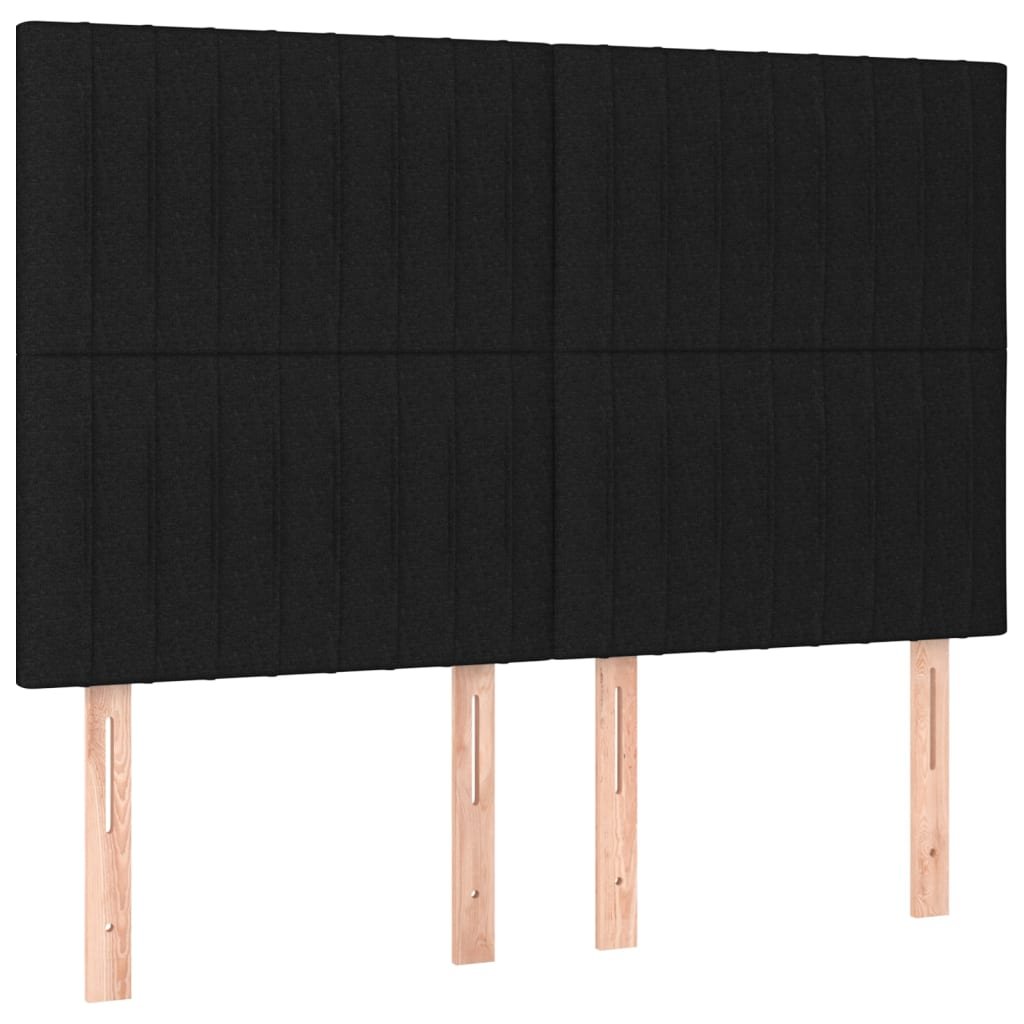 Klasyczne zagłówki czarne 144x5x118/128 cm - zesta - Zakito Home ...