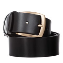 Klasyczny Pasek Damski VerMari Skórzany Czarny 4 cm