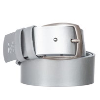 Klasyczny Pasek Damski VerMari Skórzany Srebrny Mat 4 cm