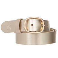 Klasyczny Pasek Damski VerMari Skórzany Złoty Mat 3 cm